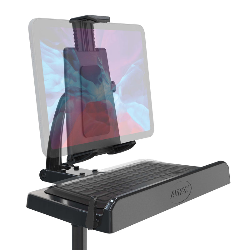 Heavy-Duty Car Seat Rail Tablet Mount with Keyboard Tray Combo