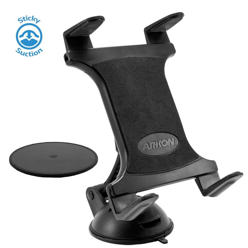 Sticky Suction Windshield or Dash Slim-Grip® Tablet Mount for iPad, Note, and more